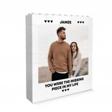 Personalised Photo Block Gift For Husband Boyfriend Missing Piec