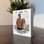 Personalised Photo Block Gift For Husband Boyfriend Missing Piec