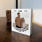Personalised Photo Block Gift For Husband Boyfriend Missing Piec