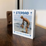 Personalised Brick Photo Block Thank You Gift for Stepdad