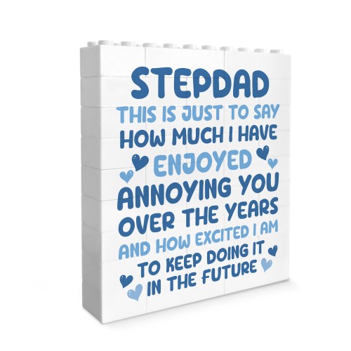 Funny Gift for Stepdad For Fathers Day Building Blocks Puzzle