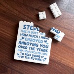 Funny Gift for Stepdad For Fathers Day Building Blocks Puzzle