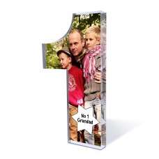 Personalised Gift For Grandad Mirror Acrylic Freestanding Number