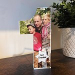 Personalised Gift For Grandad Mirror Acrylic Freestanding Number