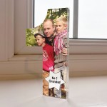 Personalised Gift For Grandad Mirror Acrylic Freestanding Number