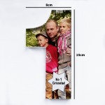 Personalised Gift For Grandad Mirror Acrylic Freestanding Number