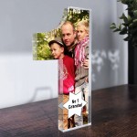 Personalised Gift For Grandad Mirror Acrylic Freestanding Number