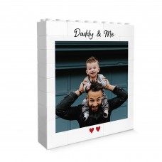 Personalised Photo Block Daddy And Me Present For Fathers Day