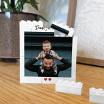 Personalised Photo Block Daddy And Me Present For Fathers Day