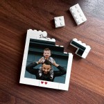 Personalised Photo Block Daddy And Me Present For Fathers Day