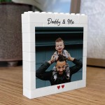 Personalised Photo Block Daddy And Me Present For Fathers Day