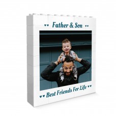 Personalised Photo Block Father And Son Plaque Birthday