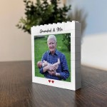 Grandad And Me Plaque Brick Photo Block Gift For Fathers Day