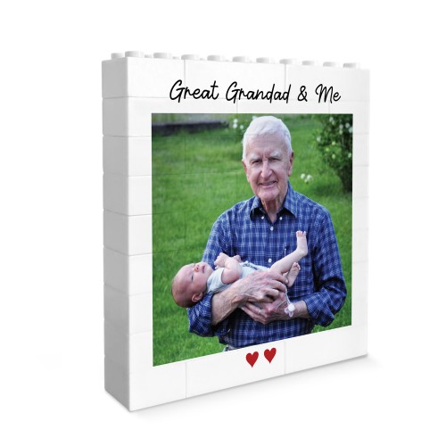 Great Grandad And Me Plaque Brick Photo Block Gift For Birthday
