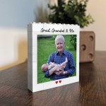 Great Grandad And Me Plaque Brick Photo Block Gift For Birthday