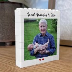 Great Grandad And Me Plaque Brick Photo Block Gift For Birthday