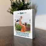 Son Gifts For Birthday Christmas Son Photo Block Personalised