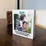 Personalised Gift For Son Birthday Building Blocks Puzzle Gift