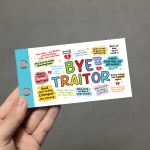 Traitor Coupon Book For Colleague Funny Leaving Job New Job