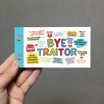 Traitor Coupon Book For Colleague Funny Leaving Job New Job