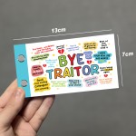Traitor Coupon Book For Colleague Funny Leaving Job New Job