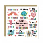 Happy Anniversary Card For Boyfriend Kraft Envelope Card For Him