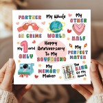 Happy Anniversary Card For Boyfriend Kraft Envelope Card For Him