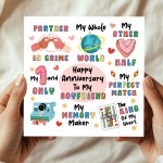 Happy Anniversary Card For Boyfriend Kraft Envelope Card For Him