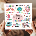 Happy Anniversary Card For Girlfriend Kraft Envelope