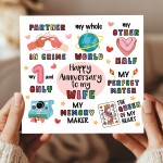 Happy Anniversary Card For Wife With Kraft Envelope