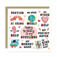 Happy Birthday Card For Boyfriend Kraft Envelope Birthday Card