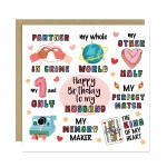 Happy Birthday Card For Husband With Kraft Envelope Included