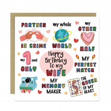 Happy Birthday Card For Wife Kraft Envelope Wife Birthday Card