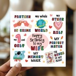 Happy Birthday Card For Wife Kraft Envelope Wife Birthday Card