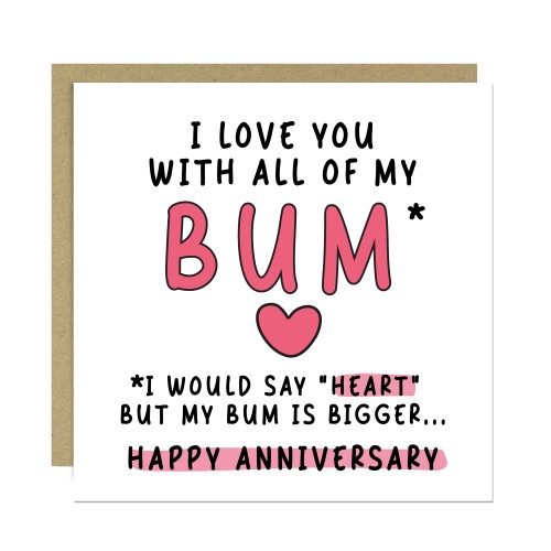 FUNNY Anniversary Card For Boyfriend Husband Love You Card