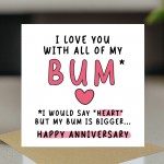 FUNNY Anniversary Card For Boyfriend Husband Love You Card