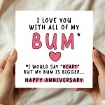 FUNNY Anniversary Card For Boyfriend Husband Love You Card