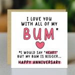 FUNNY Anniversary Card For Boyfriend Husband Love You Card
