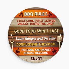 BBQ Sign For Garden Acrylic BBQ Rules Signs For Home Outside BBQ