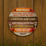 BBQ Sign For Garden Acrylic BBQ Rules Signs For Home Outside BBQ