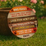 BBQ Sign For Garden Acrylic BBQ Rules Signs For Home Outside BBQ