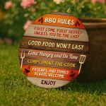BBQ Sign For Garden Acrylic BBQ Rules Signs For Home Outside BBQ
