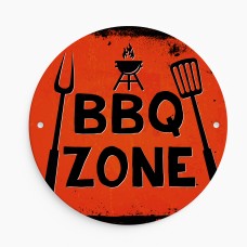 BBQ Zone Sign For Garden Acrylic BBQ Signs For Home Outside