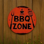 BBQ Zone Sign For Garden Acrylic BBQ Signs For Home Outside