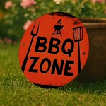 BBQ Zone Sign For Garden Acrylic BBQ Signs For Home Outside