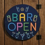 Bar Open Sign Hanging Garden Shed Garage Man Cave Signs Acrylic