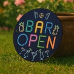 Bar Open Sign Hanging Garden Shed Garage Man Cave Signs Acrylic