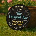 Cocktail Bar Sign Acrylic Bar Signs For Home Bar Outside Welcome
