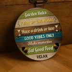 Garden Sign For Outdoor Garden Rules Sign Wall Mounted Sign