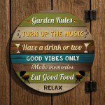 Garden Sign For Outdoor Garden Rules Sign Wall Mounted Sign